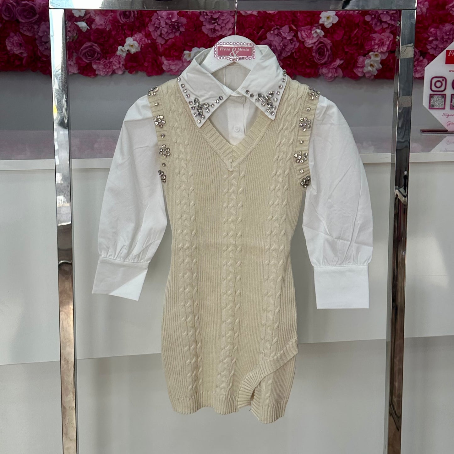 Vestido Lana con camisa