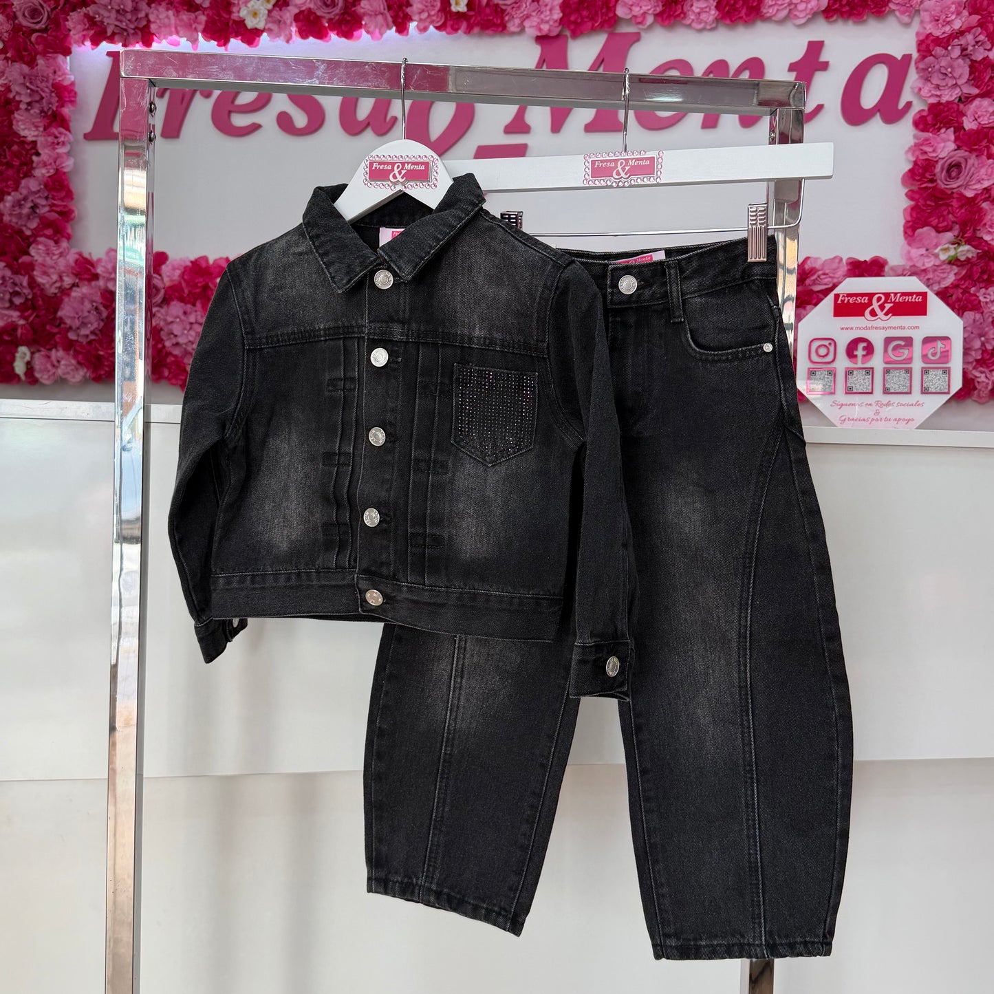 Conjunto jeans ancho