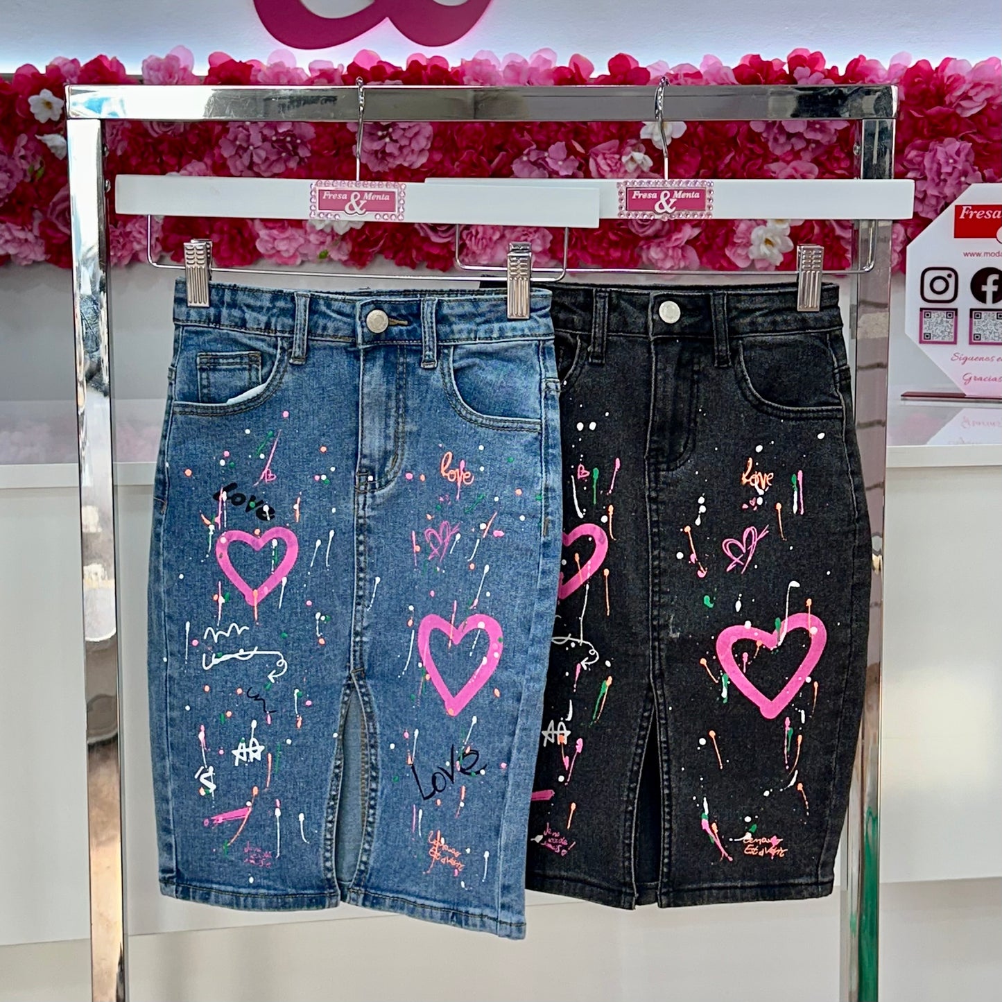 Falda jeans Love