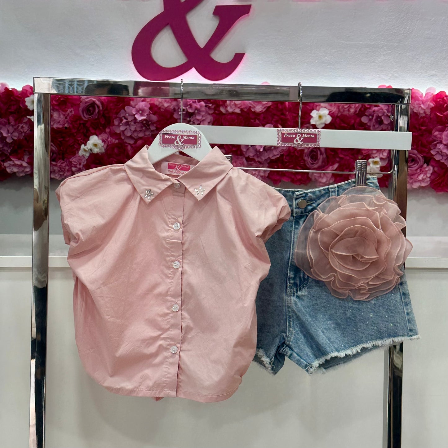 Conjunto short flor