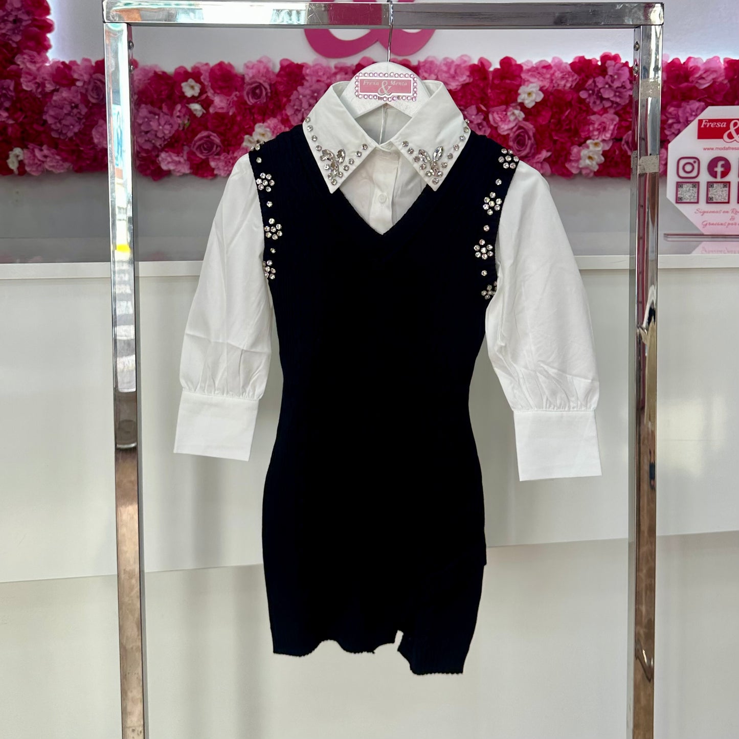 Vestido Lana con camisa