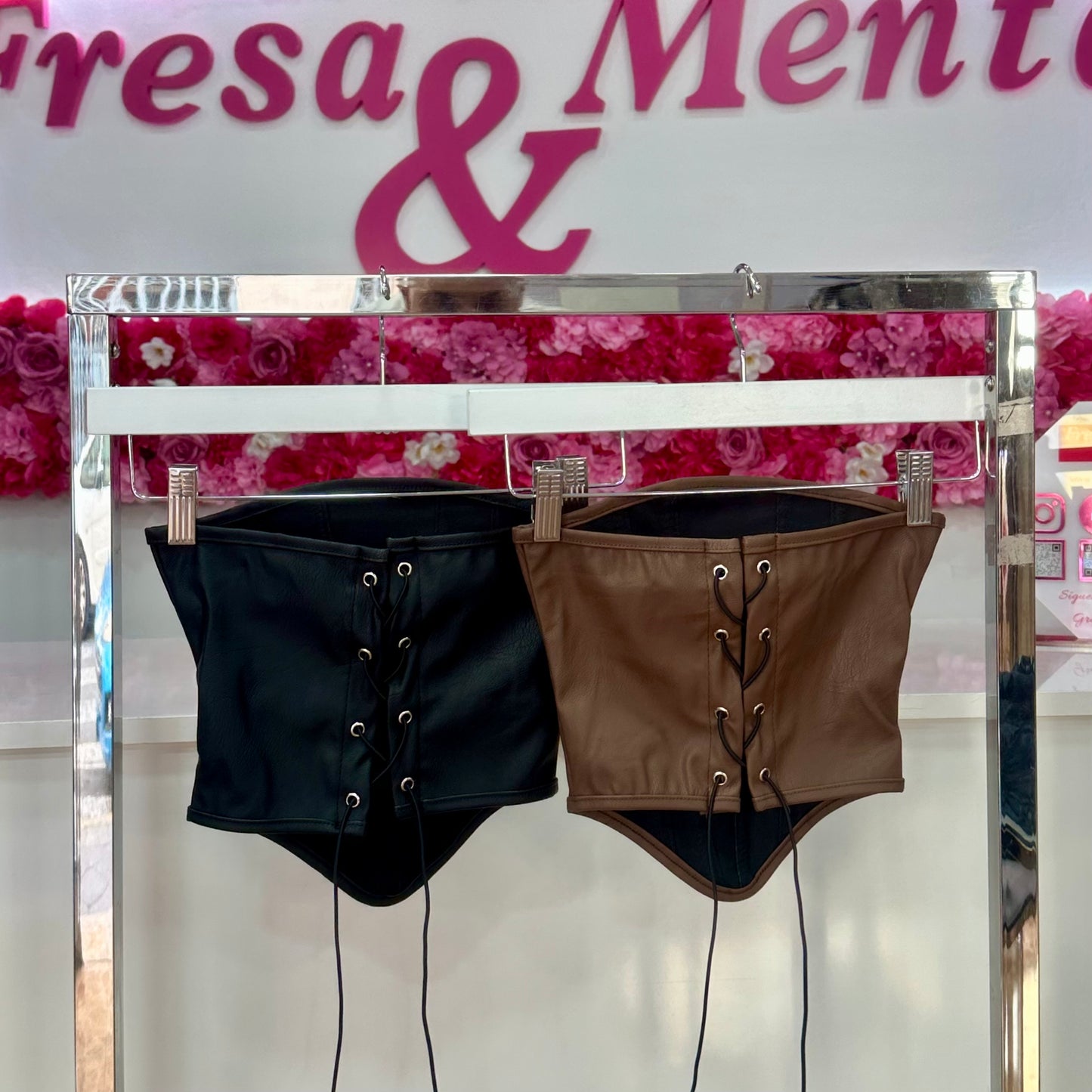 Corset efecto poli piel