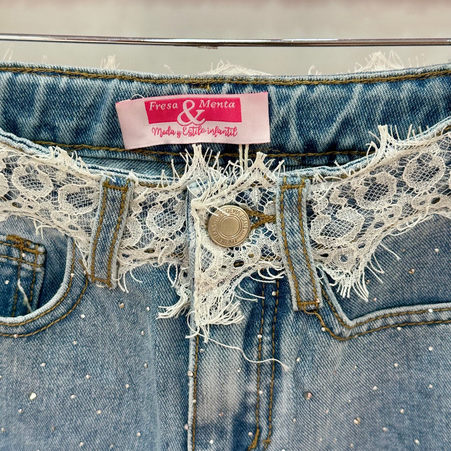 Jeans pedrería