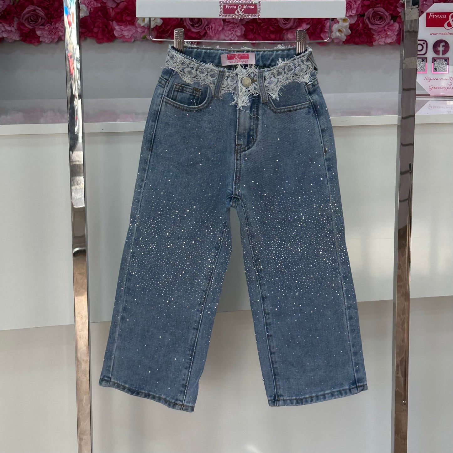 Jeans pedrería