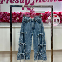 Pantalón Jeans Tiras Lazo