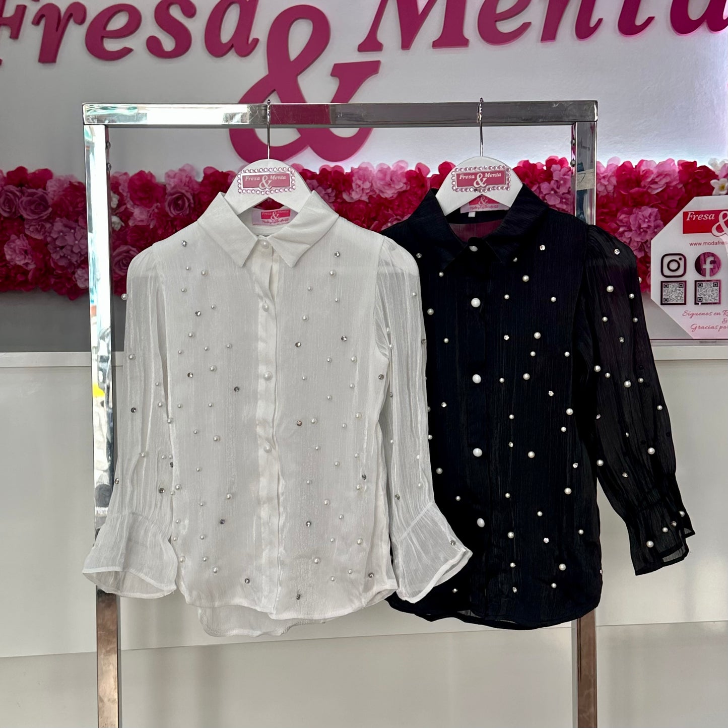 Camisa perlas