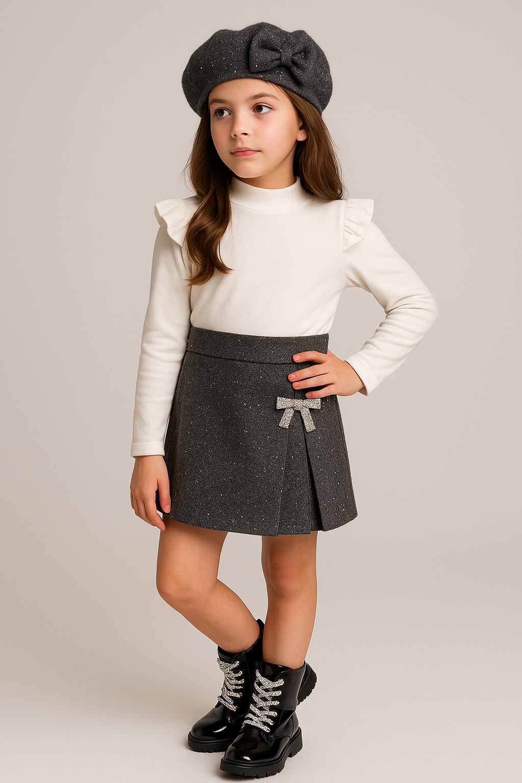 Conjunto brillo y boina