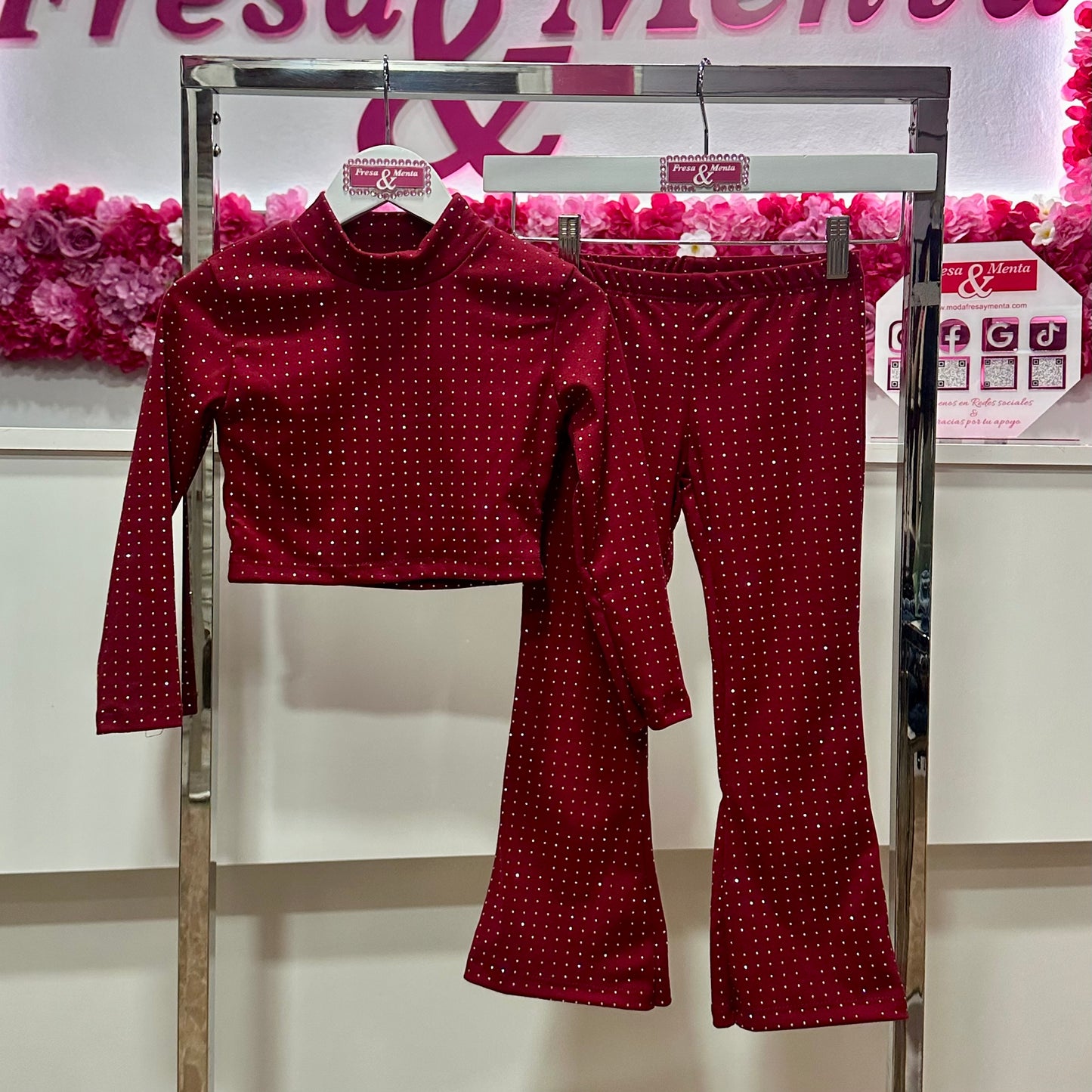 Conjunto campana brillos