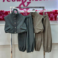 Conjunto chaleco chispitas