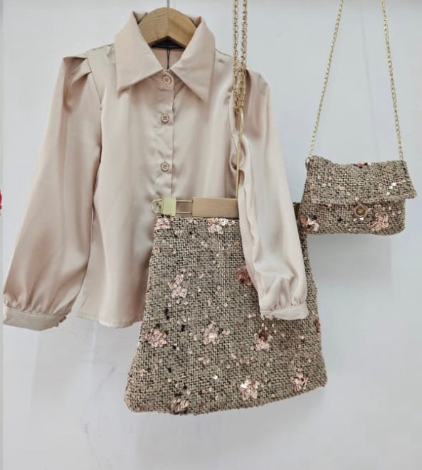 Conjunto falda lentejuelas