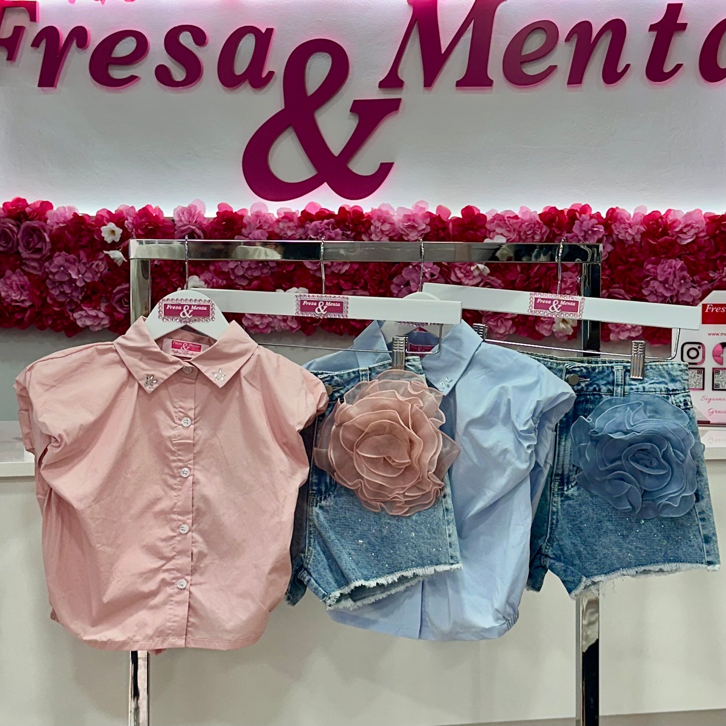 Conjunto short flor