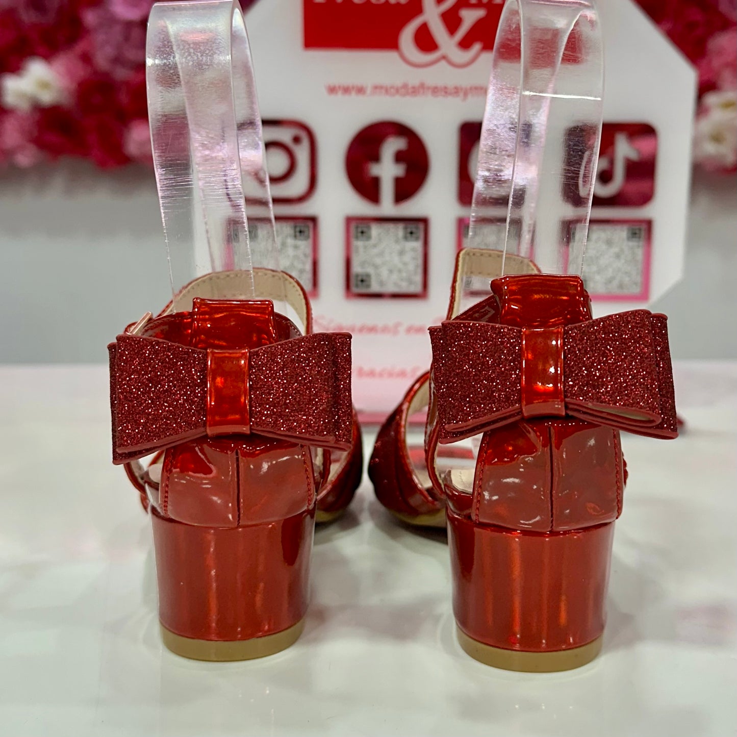 Tacón rojo corazón