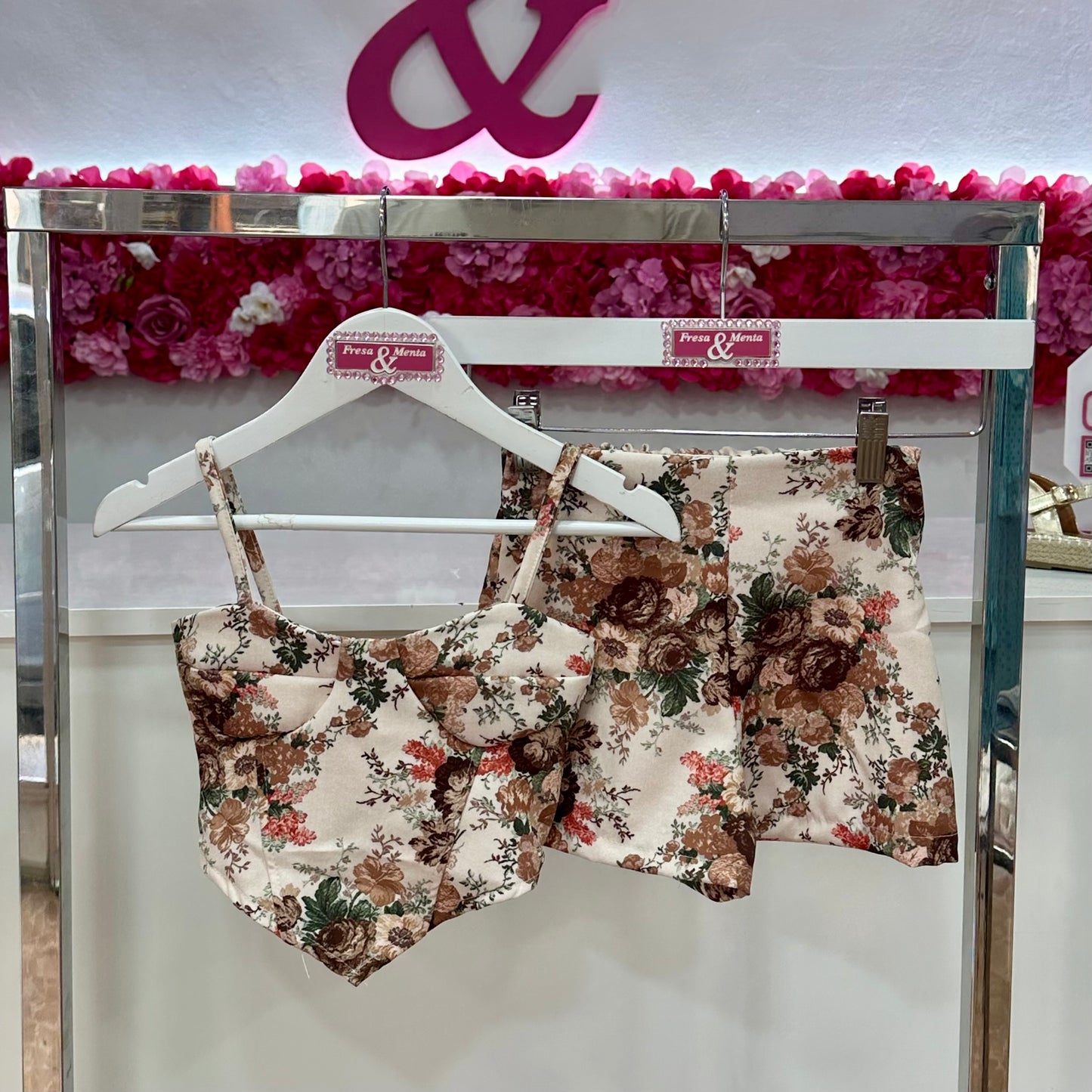 Conjunto estampado corset