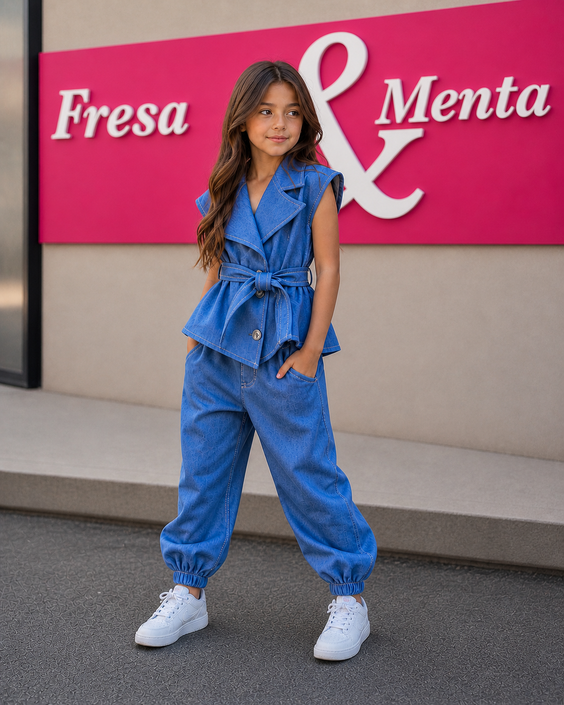 Conjunto chaleco jeans