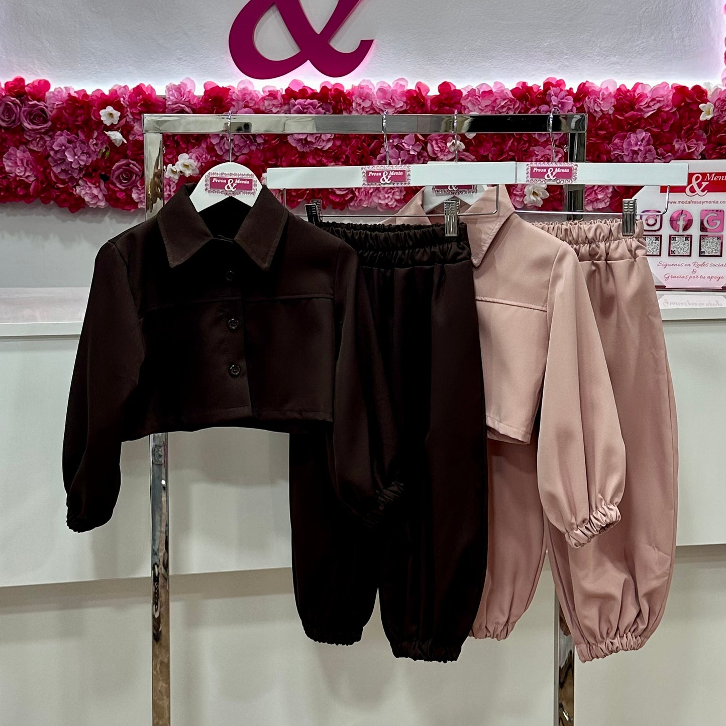 Conjunto camisa y pantalón globo