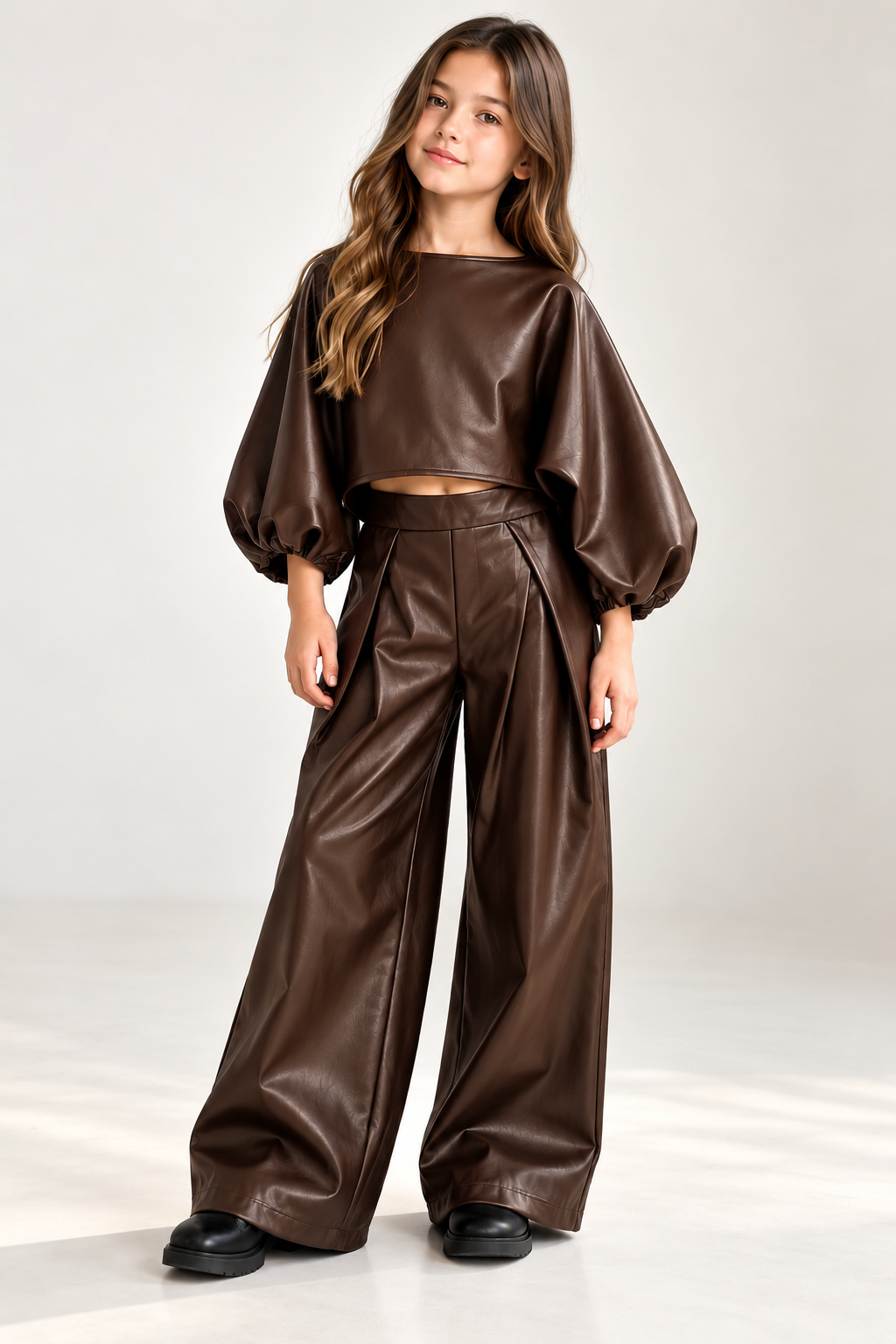 Conjunto poli piel fashion