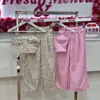 Conjunto leopardo top