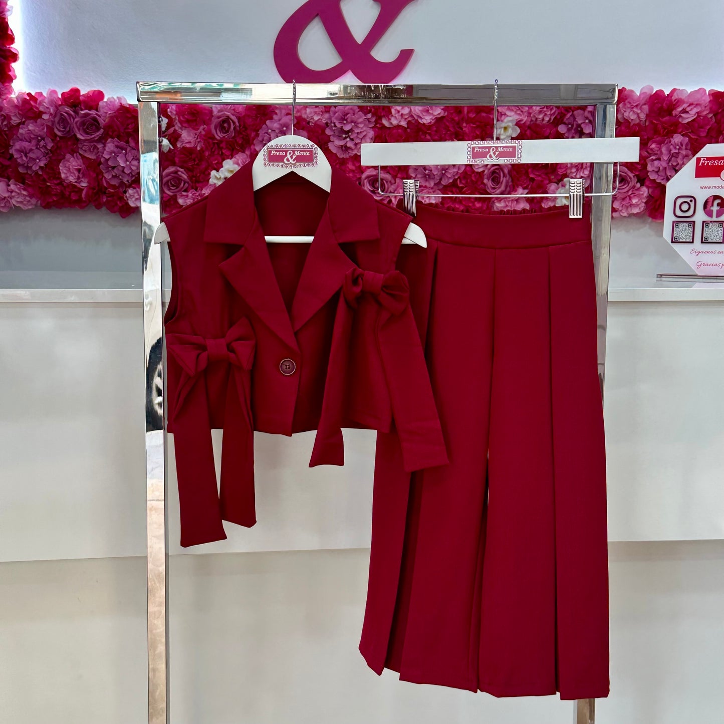 Conjunto chaleco vestir
