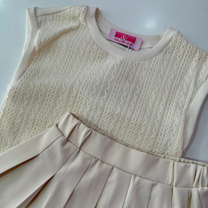 Conjunto falda pantalón plisada