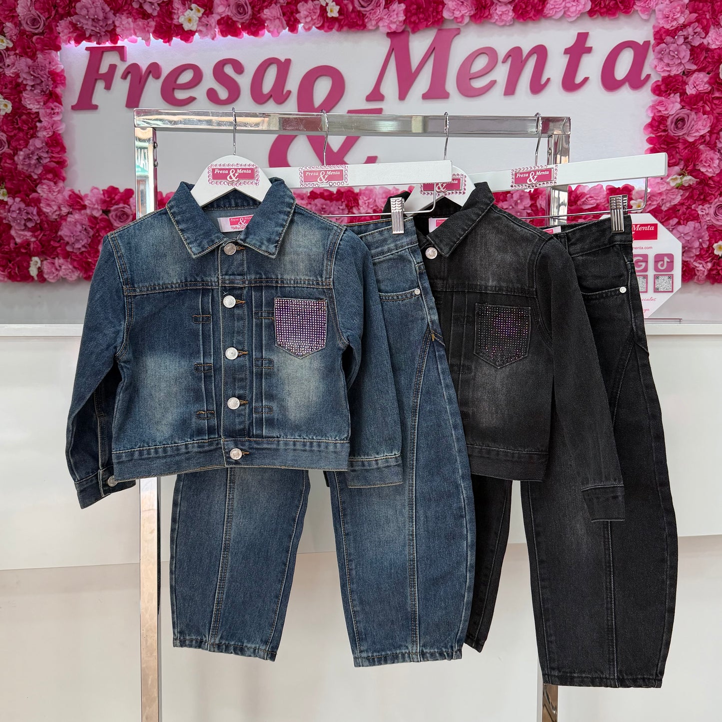 Conjunto jeans ancho