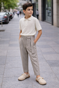 Pantalón vestir pinza cinturón