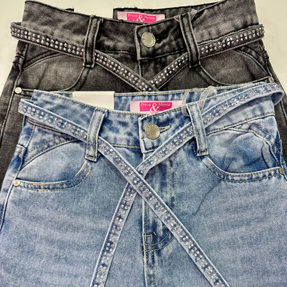 Jenas ancho con pedrería