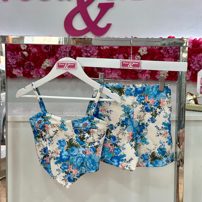 Conjunto estampado corset