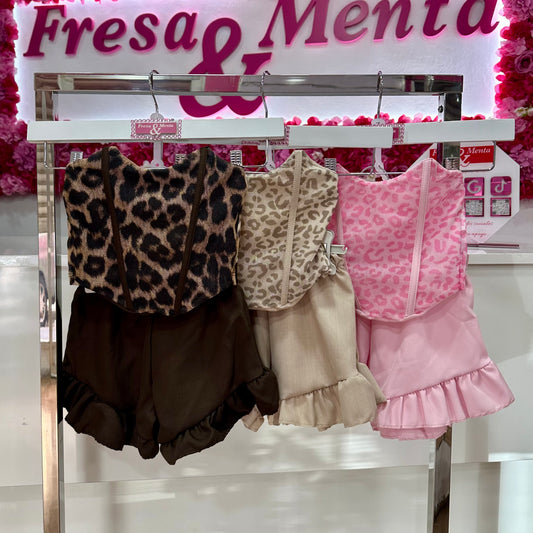 Conjunto corset short