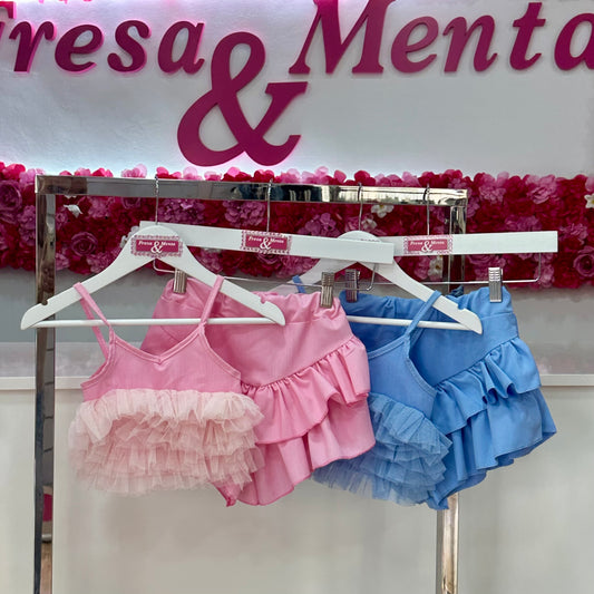 Conjunto falda pantalón