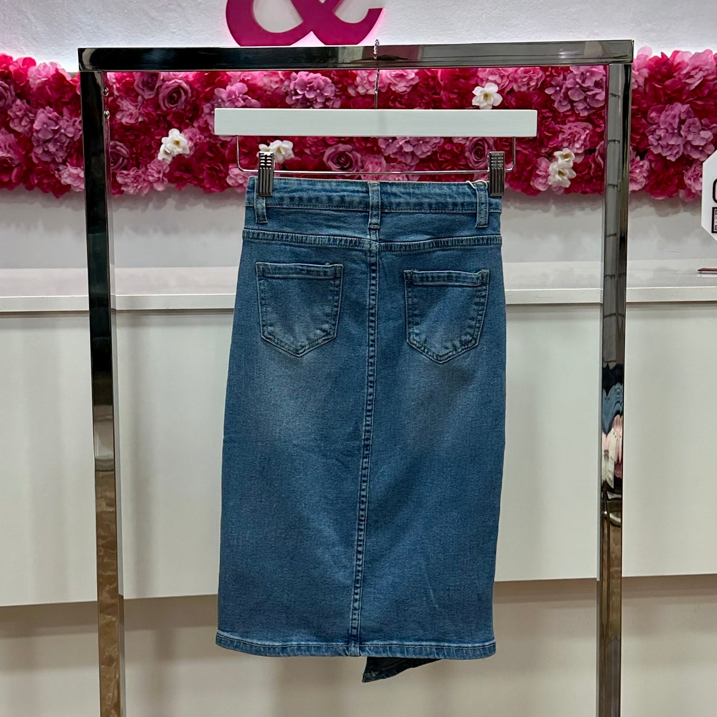 Falda jeans larga