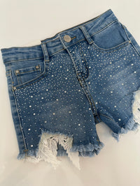 Short pedrería y encaje