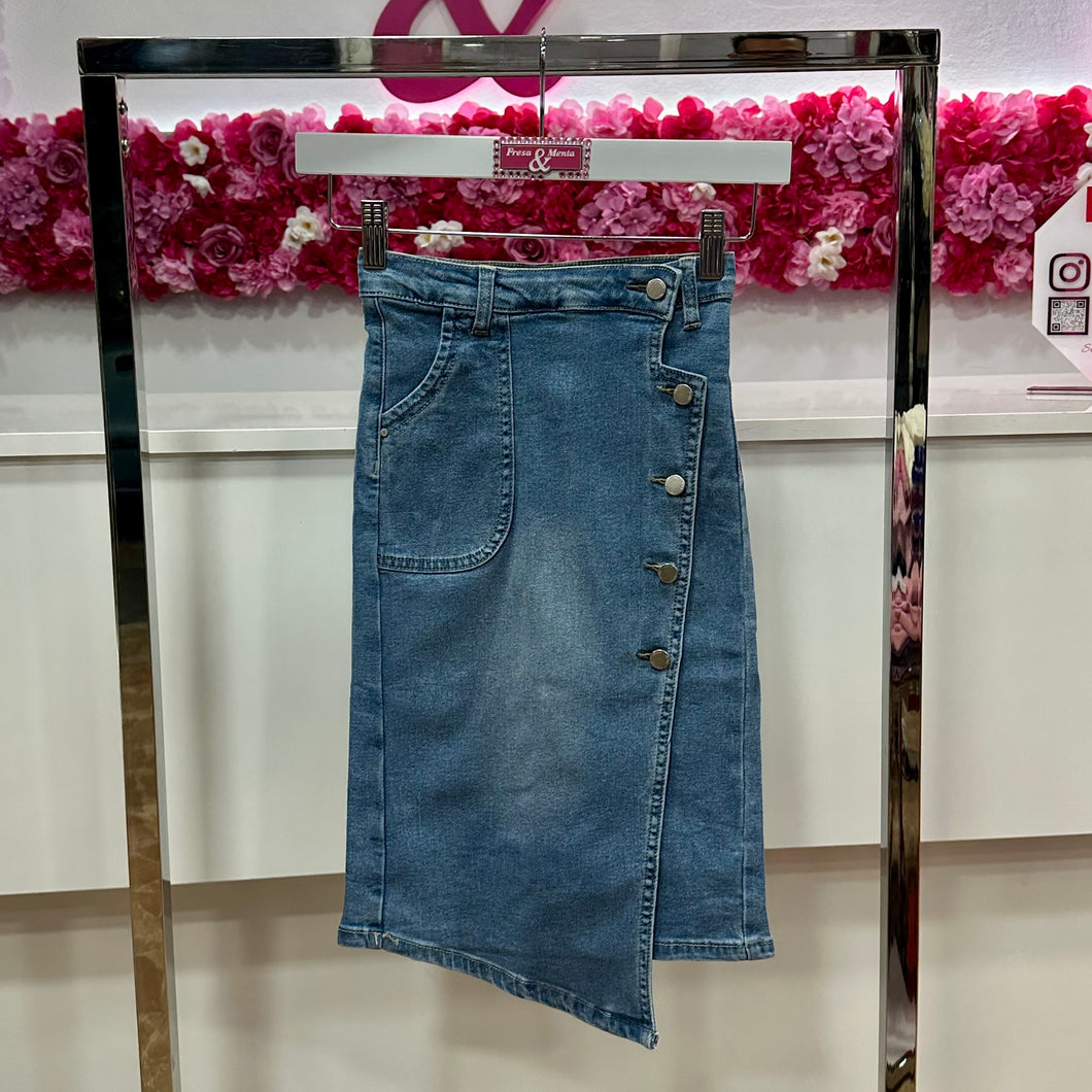 Falda jeans larga