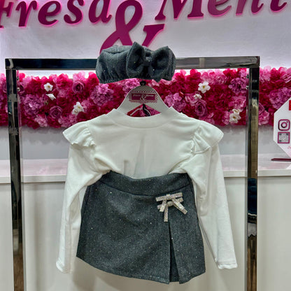 Conjunto brillo y boina