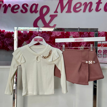 Conjunto falda pantalón cadena