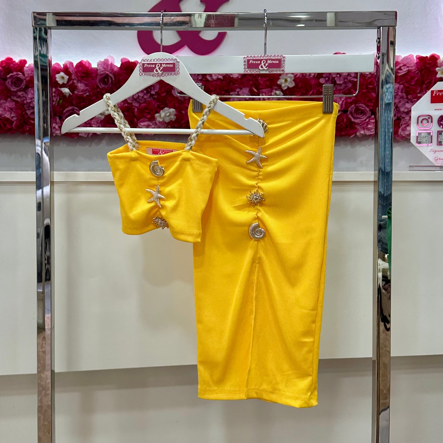 Conjunto paraíso dorado
