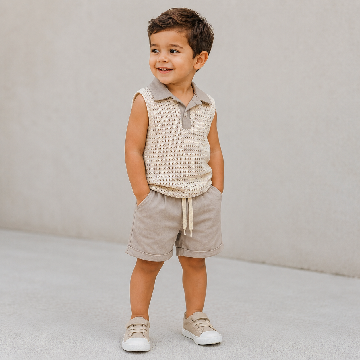 Conjunto baby hilo cuello polo