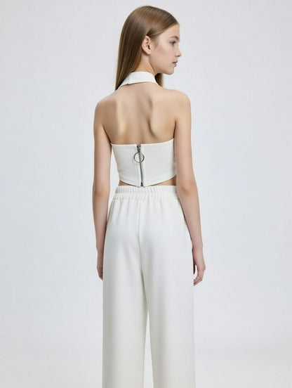 Conjunto chaleco pantalón ancho