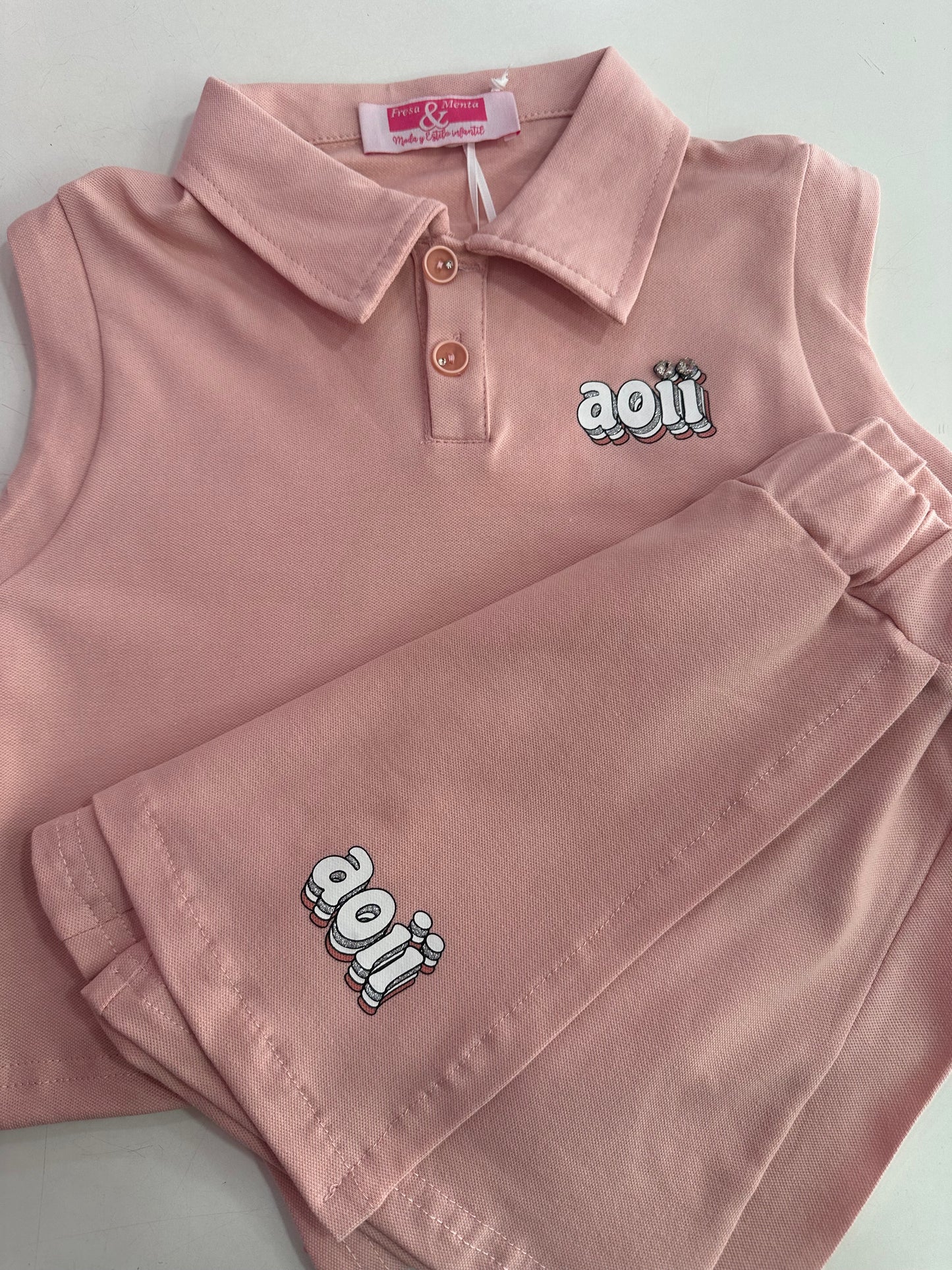 Conjunto sport polo dañada pantalón
