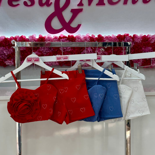 Conjunto short corazones