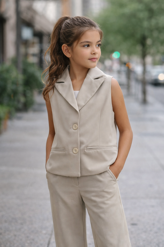 Conjunto chaleco vestir