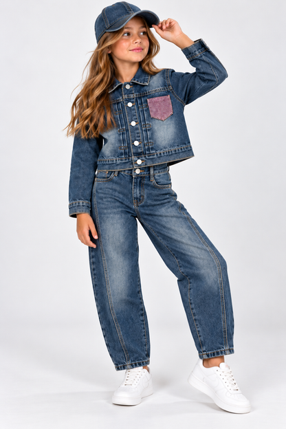 Conjunto jeans ancho
