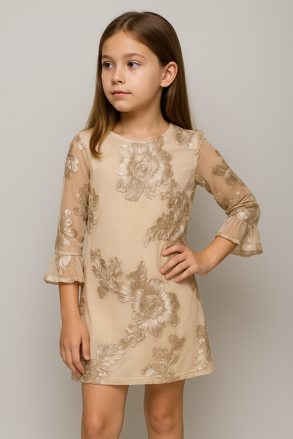 Vestido estampado en relieve