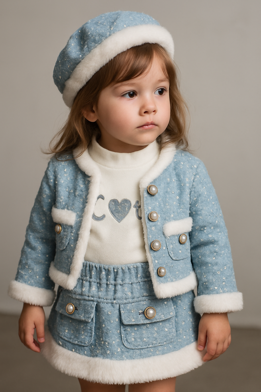 Conjunto tweed brillo baby