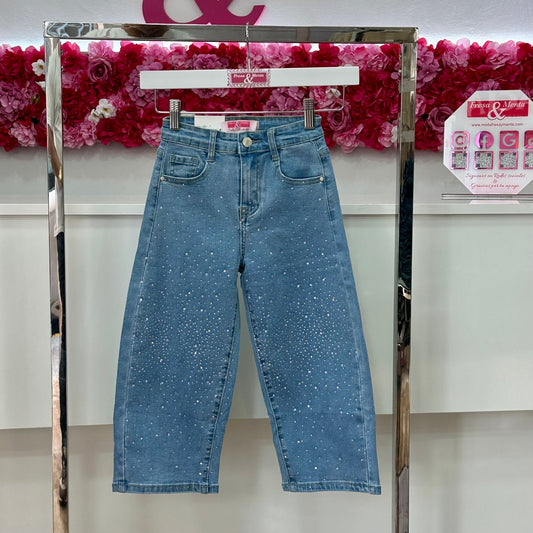 Jeans pedrería ancho