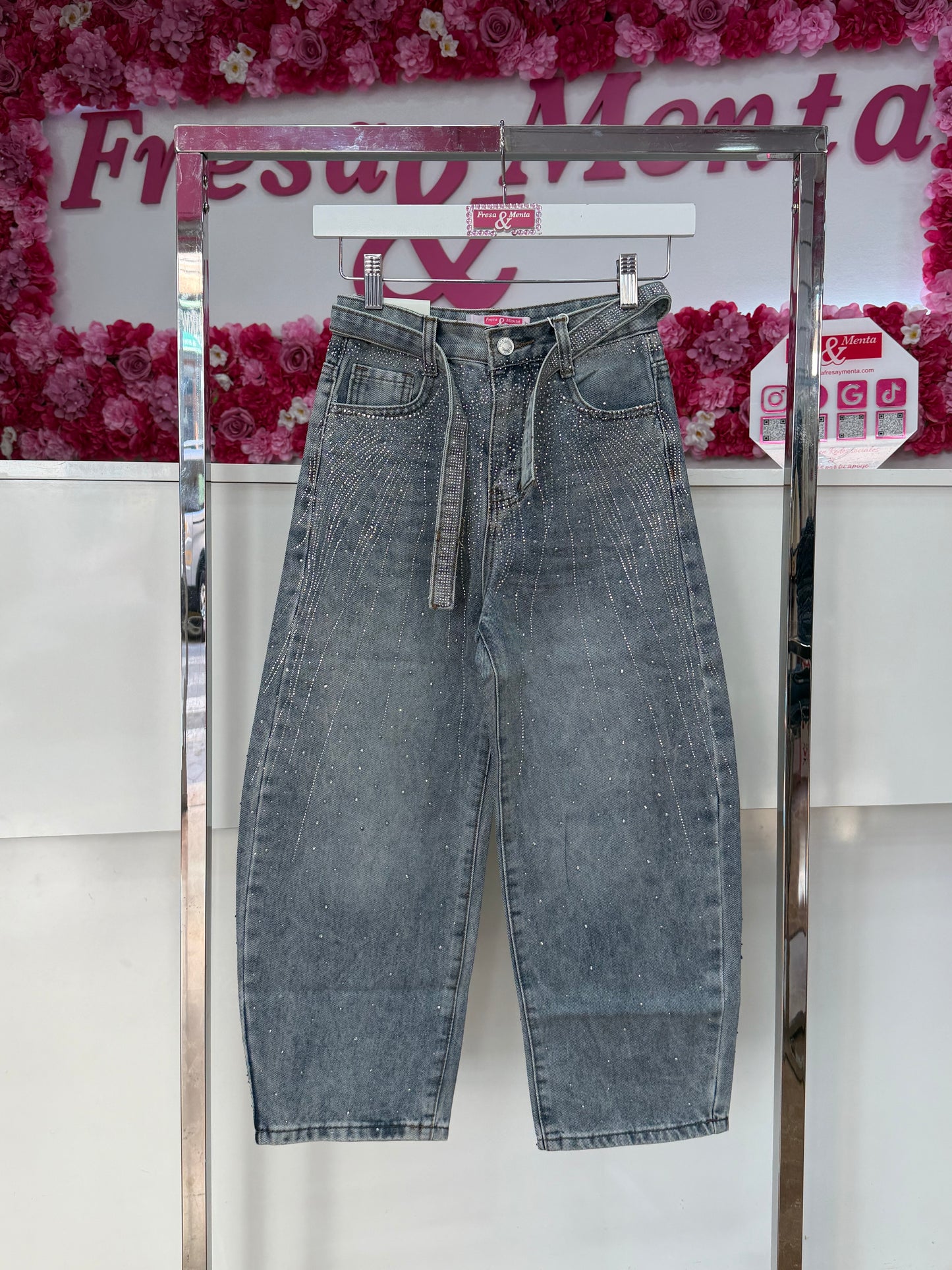 Jeans pedrería ancho