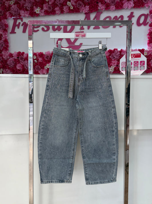 Jeans pedrería ancho