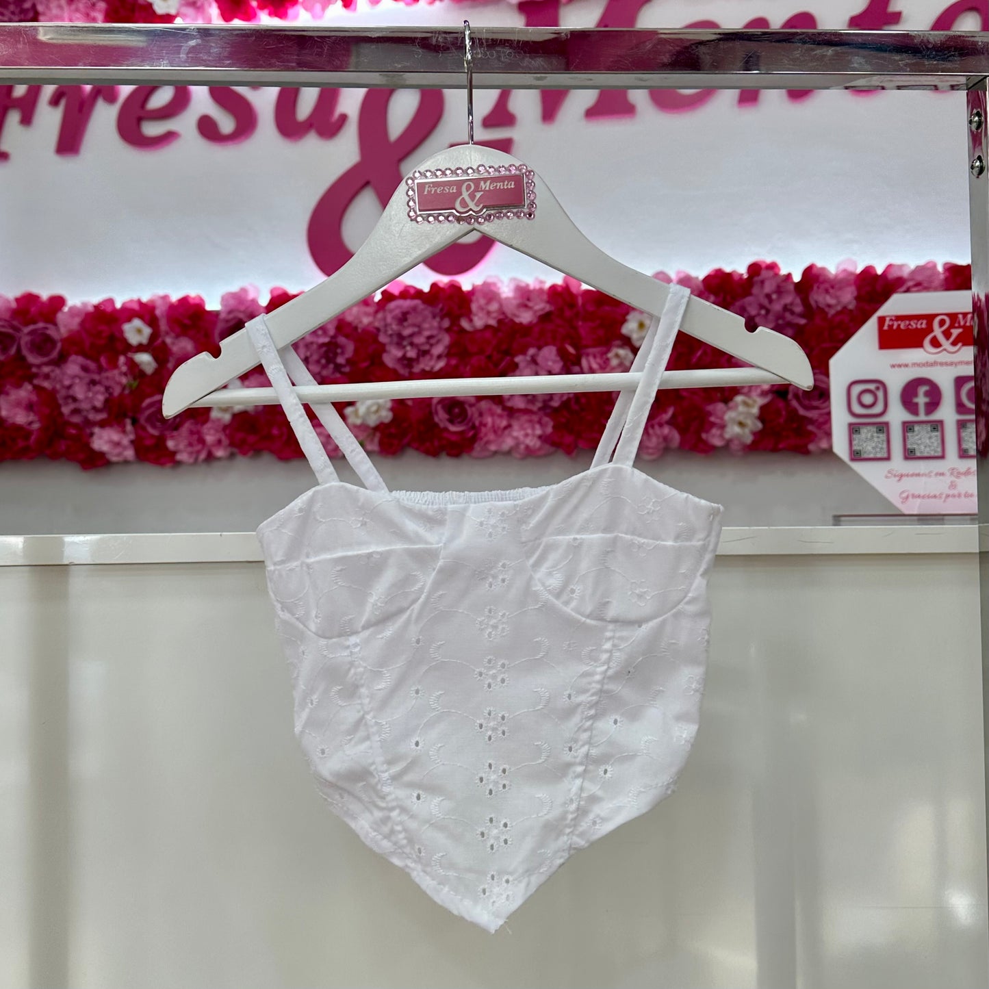 Top corset pique