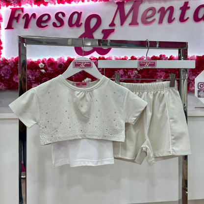 Conjunto sport con pedrería