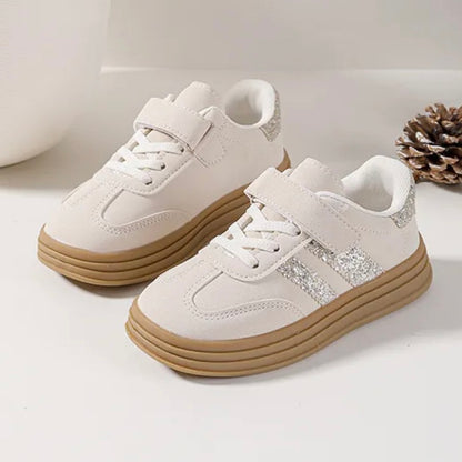 Zapatillas Beige Glitter