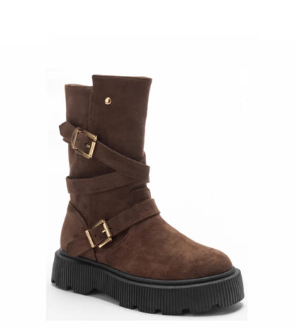 Bota hebillas plataforma